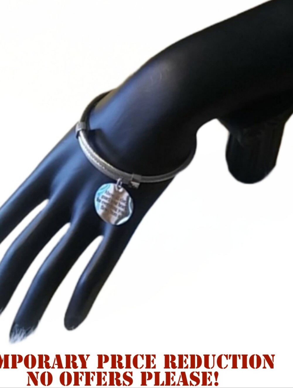 PINK BOX SOLID STAINLESS STEEL MANTRA BANGLE